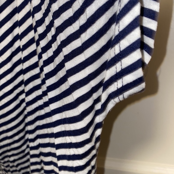 H&M Medium Black White Stripe Boat Neck Short Sleeve Top - Picture 7 of 12
